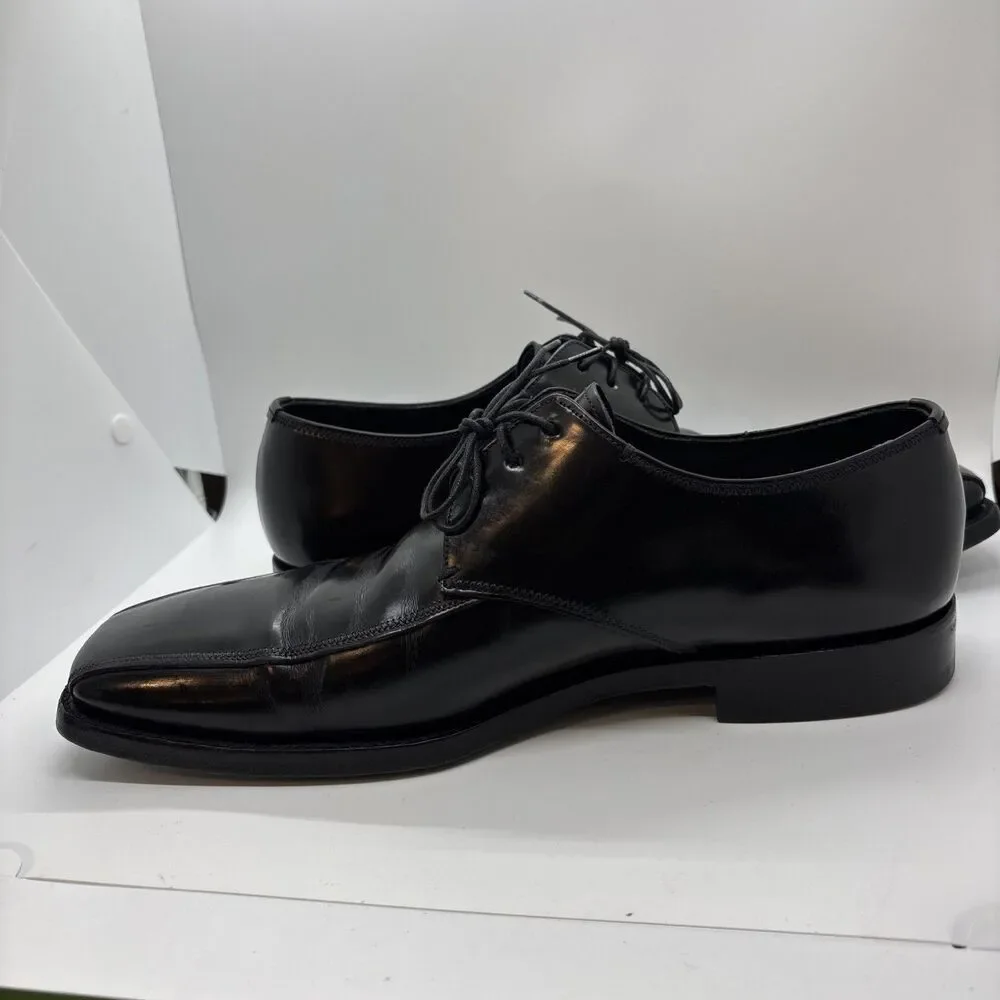 PRADA 2EE 1066 6360 Leather Square Toe Derby Oxford Dress Shoes 7.5 / US 8.5